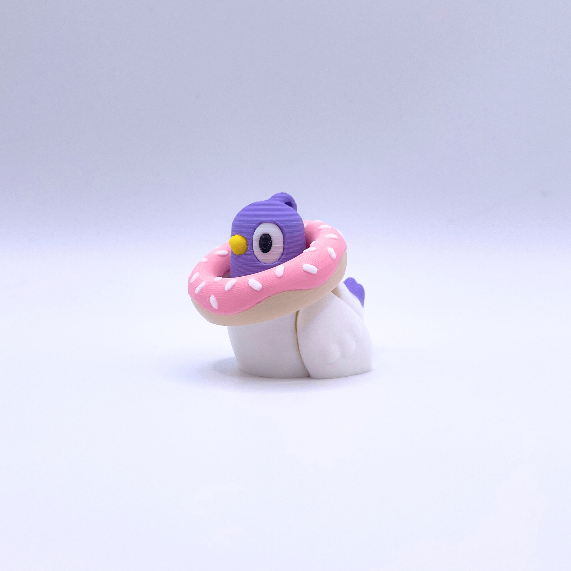 Dans Fidget Foundry Figurine Surprised and Donut Pigeon