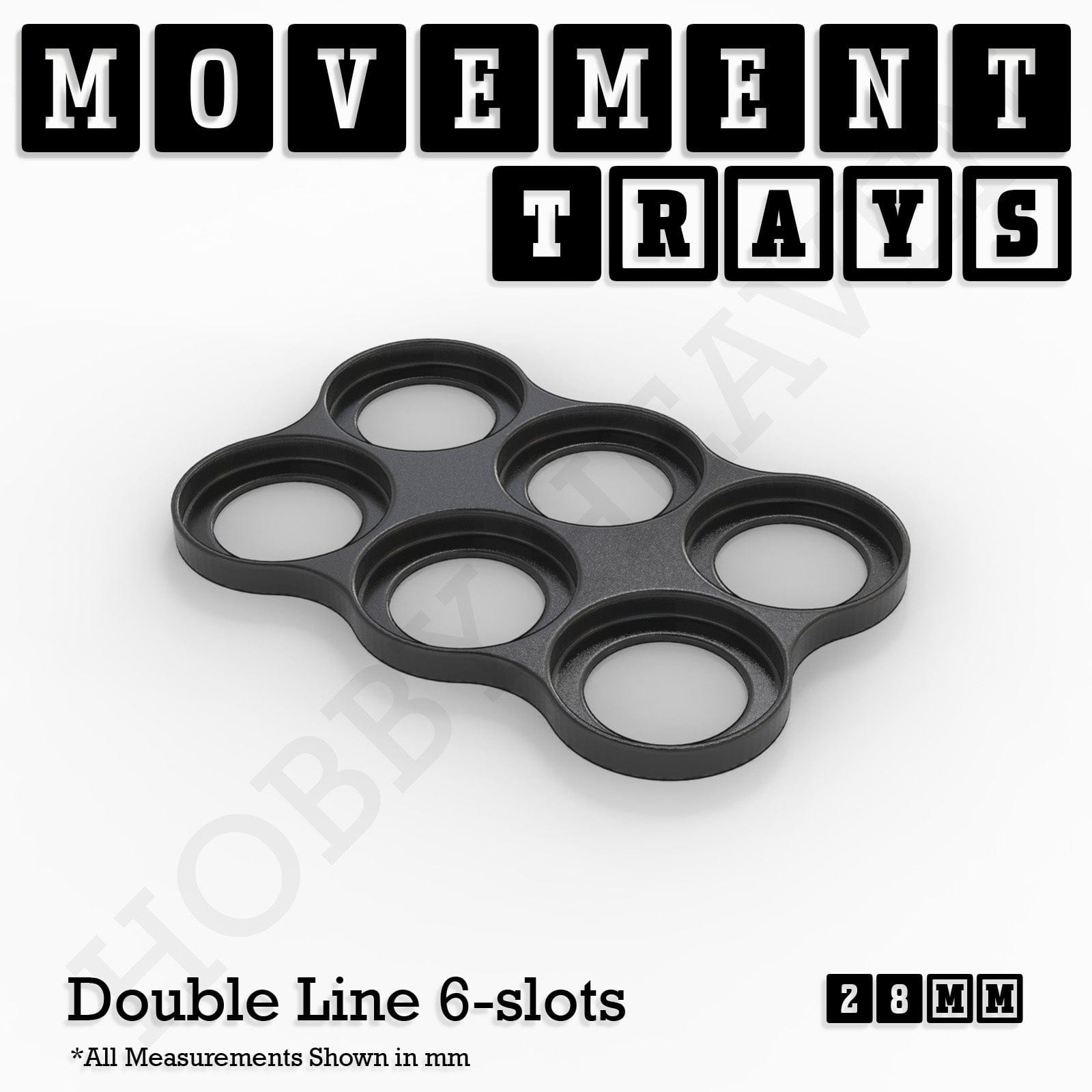 Movement Tray 28mm Movement Trays for Tabletop Games | Wargaming | Full Range
