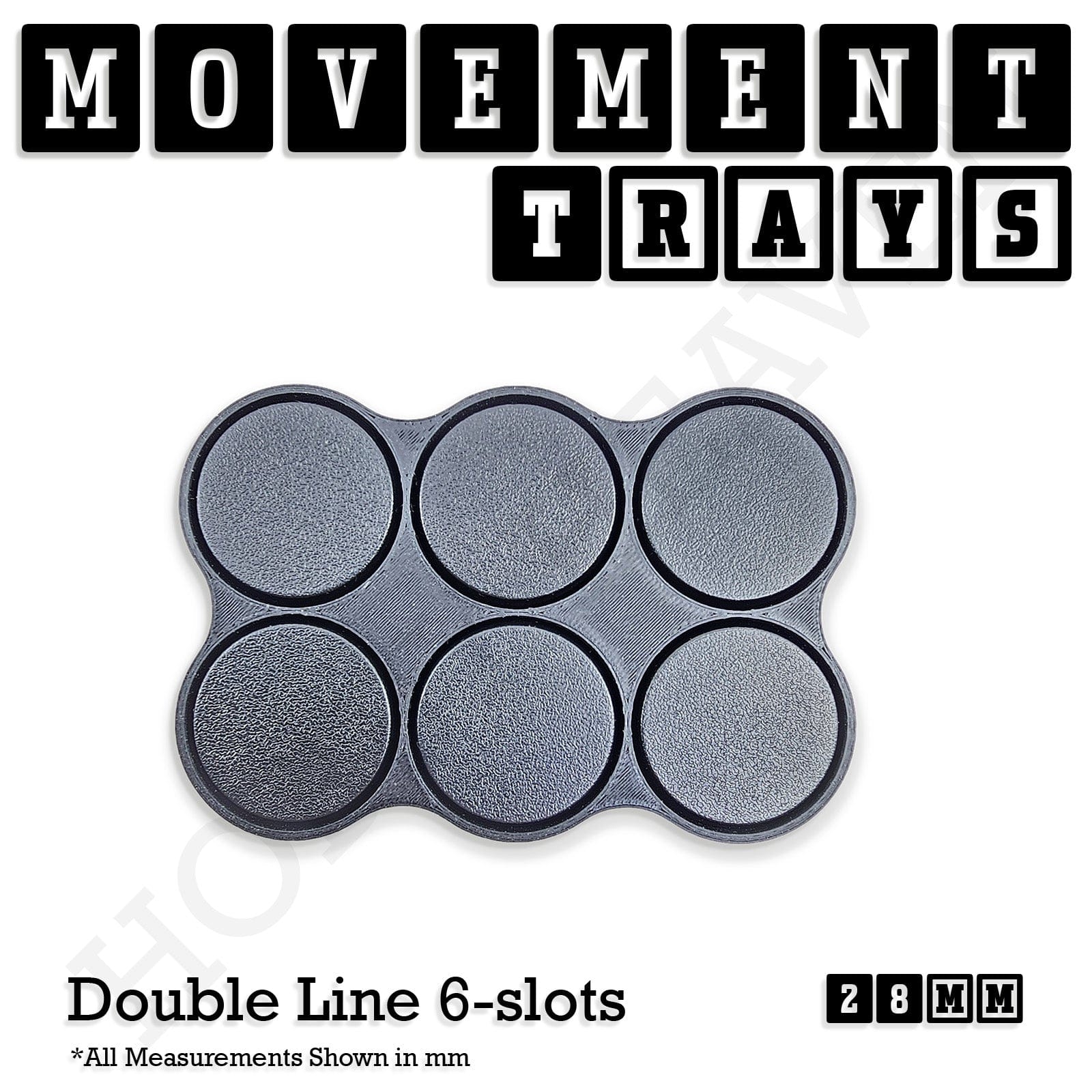 Movement Tray 28mm Movement Trays for Tabletop Games | Wargaming | Full Range