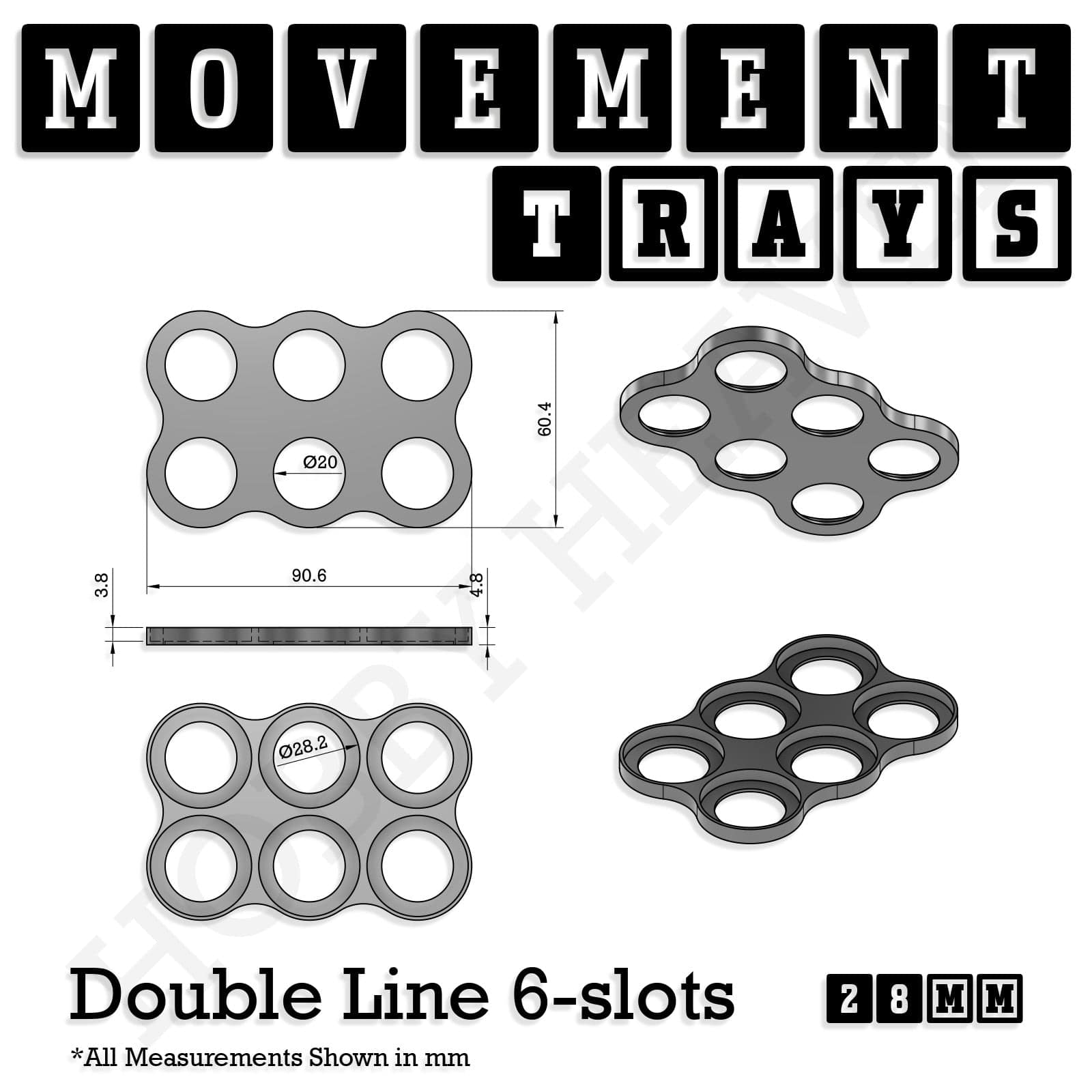 Movement Tray 28mm Movement Trays for Tabletop Games | Wargaming | Full Range