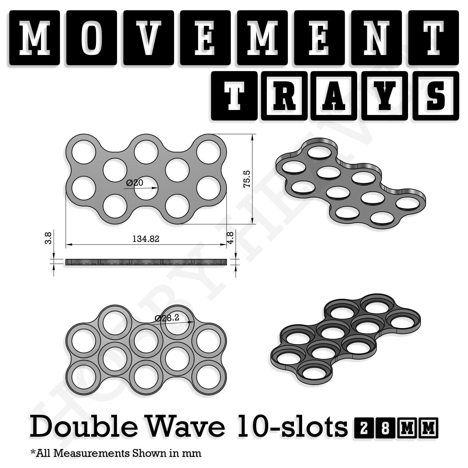 Movement Tray 28mm Movement Trays for Tabletop Games | Wargaming | Full Range