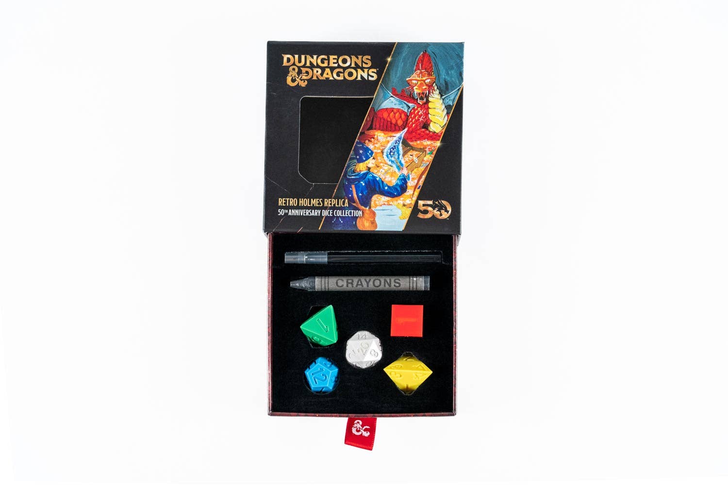 FanRoll by Metallic Dice Games D&D 50th Anniversary Retro Vintage Holmes Replica Set