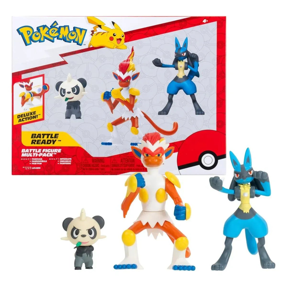 GameOn.games Action & Toy Figures Fighting-type Battle Ready 3-figure - Lucario, Pancham & Monferno
