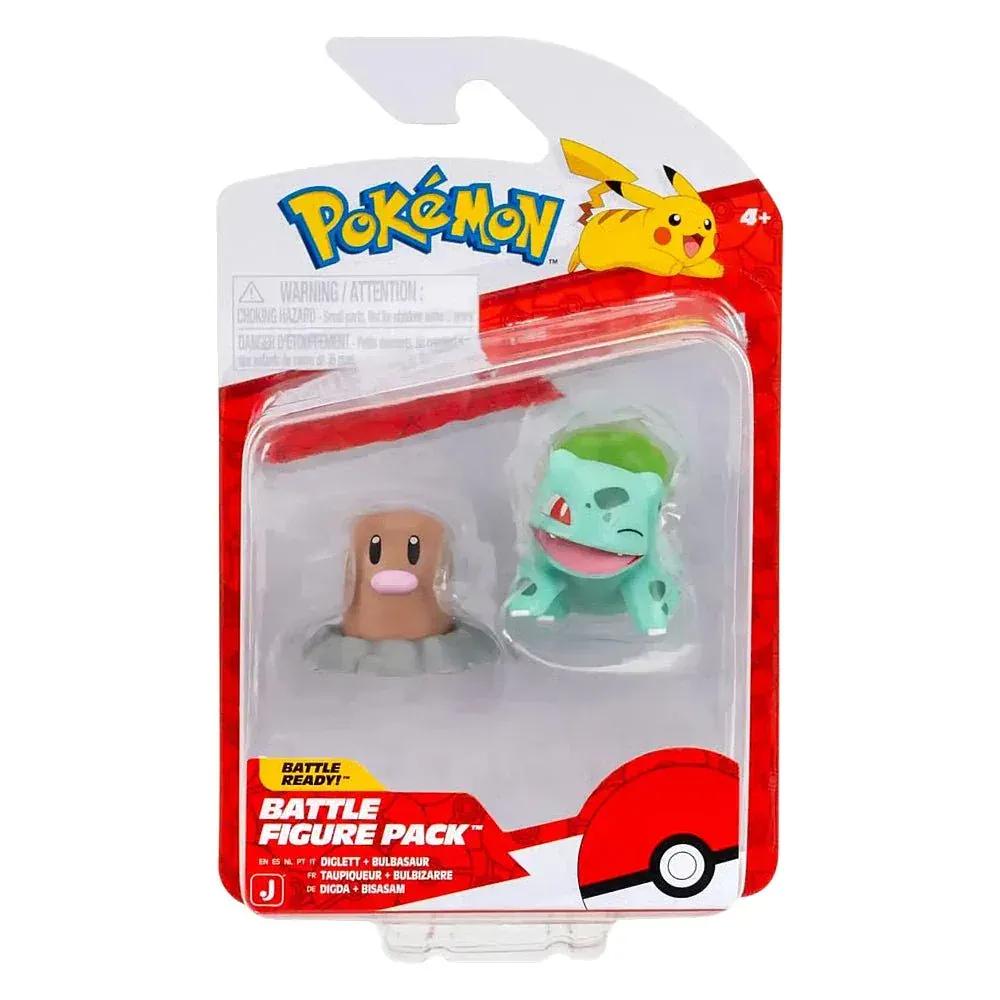 GameOn.games Action & Toy Figures Pokémon Battle Figure - Diglett & Bulbasaur