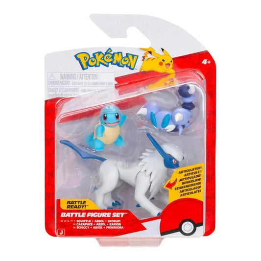 GameOn.games Action & Toy Figures Pokémon Battle Figure - Squirtle & Absol & Skorupi
