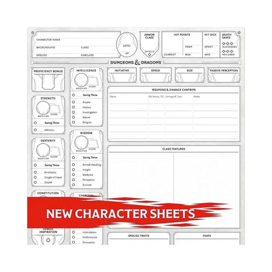 GameOn.games board game Dungeons & Dragons: Character Sheets 2024