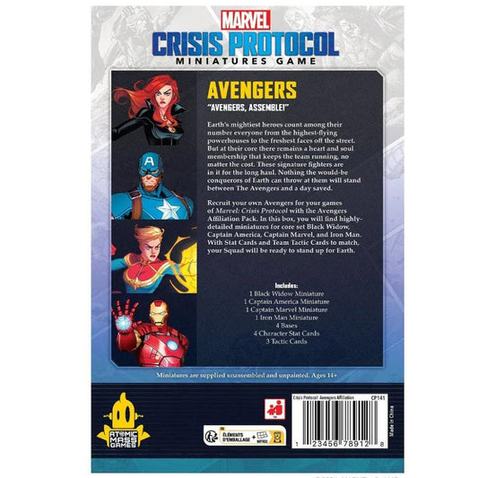 GameOn.games board game Marvel Crisis Protocol - Avengers Affiliation Pack