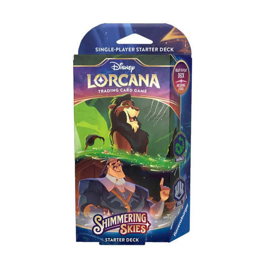 GameOn.games Collectible Trading Cards Disney Lorcana TCG - Starter Deck - Emerald & Steel