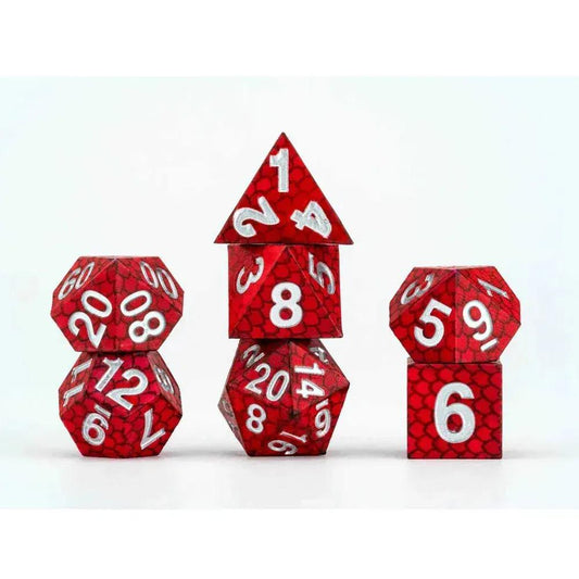 GameOn.games Dice FanRoll: Dragon Storm Silicone Dice Set: Red Dragon Scales