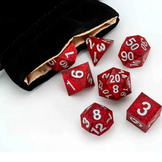 GameOn.games Dice FanRoll: Dragon Storm Silicone Dice Set: Red Dragon Scales