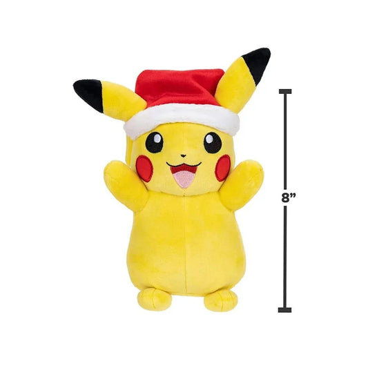 GameOn.games Plush Pikachu with Santa Hat 8" Plush