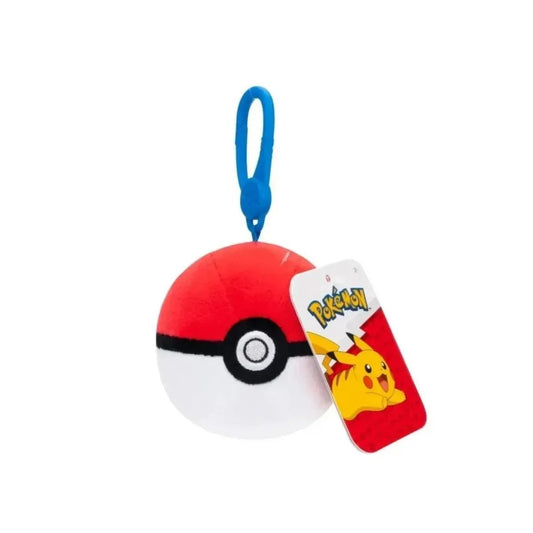 GameOn.games Plush Pokeball - 3.5" Bag Clip Plush