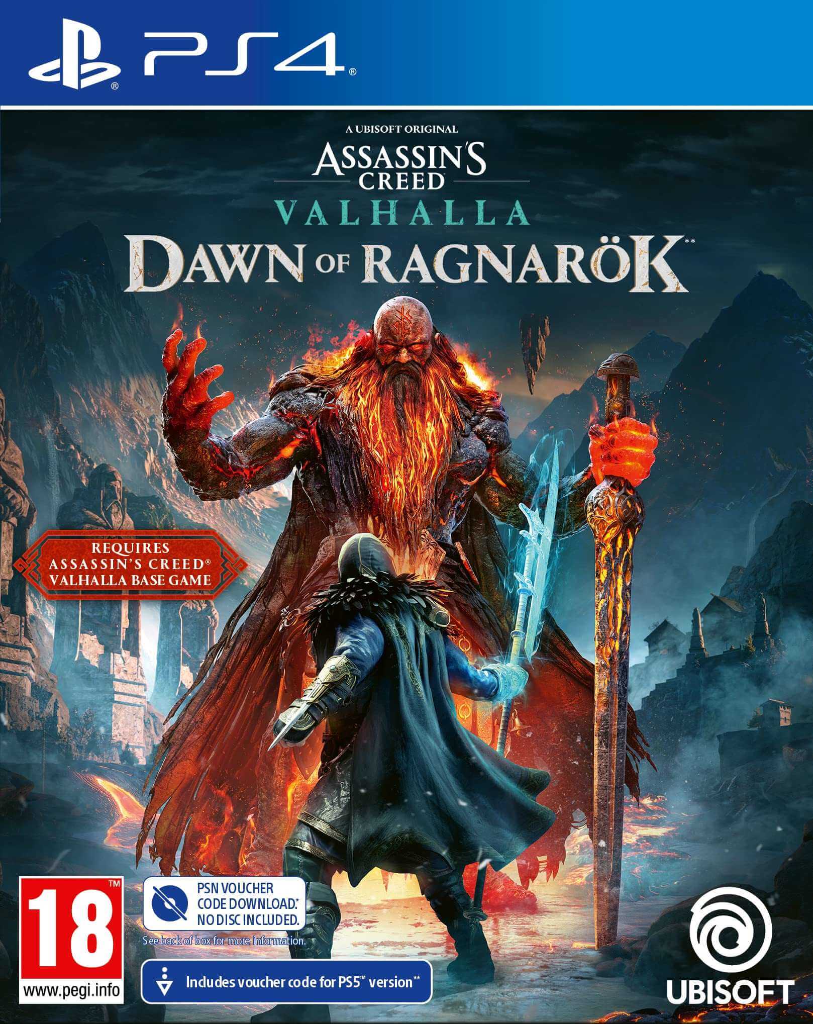 GameRaid Video Game Assassin's Creed Valhalla Dawn of Ragnarok (Code in Box) PS4
