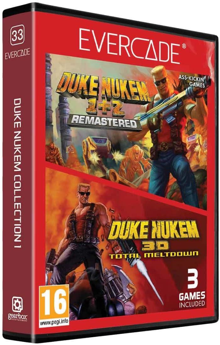 GameRaid Video Game BLAZE Evercade Red Cart 33 – Duke Nukem Col. 1