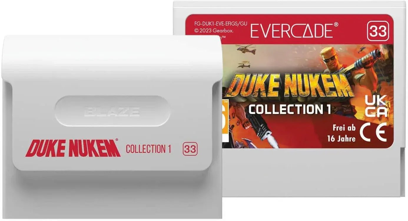 GameRaid Video Game BLAZE Evercade Red Cart 33 – Duke Nukem Col. 1