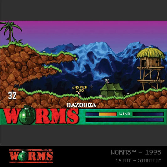 GameRaid Video Game Evercade Worms Collection 1 Cartridge