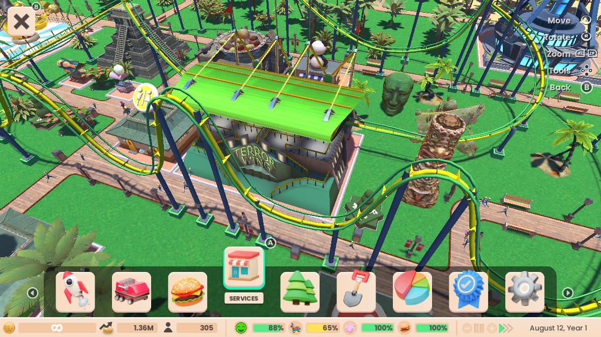 GameRaid Video Game RollerCoaster Tycoon Adventures Deluxe PS4
