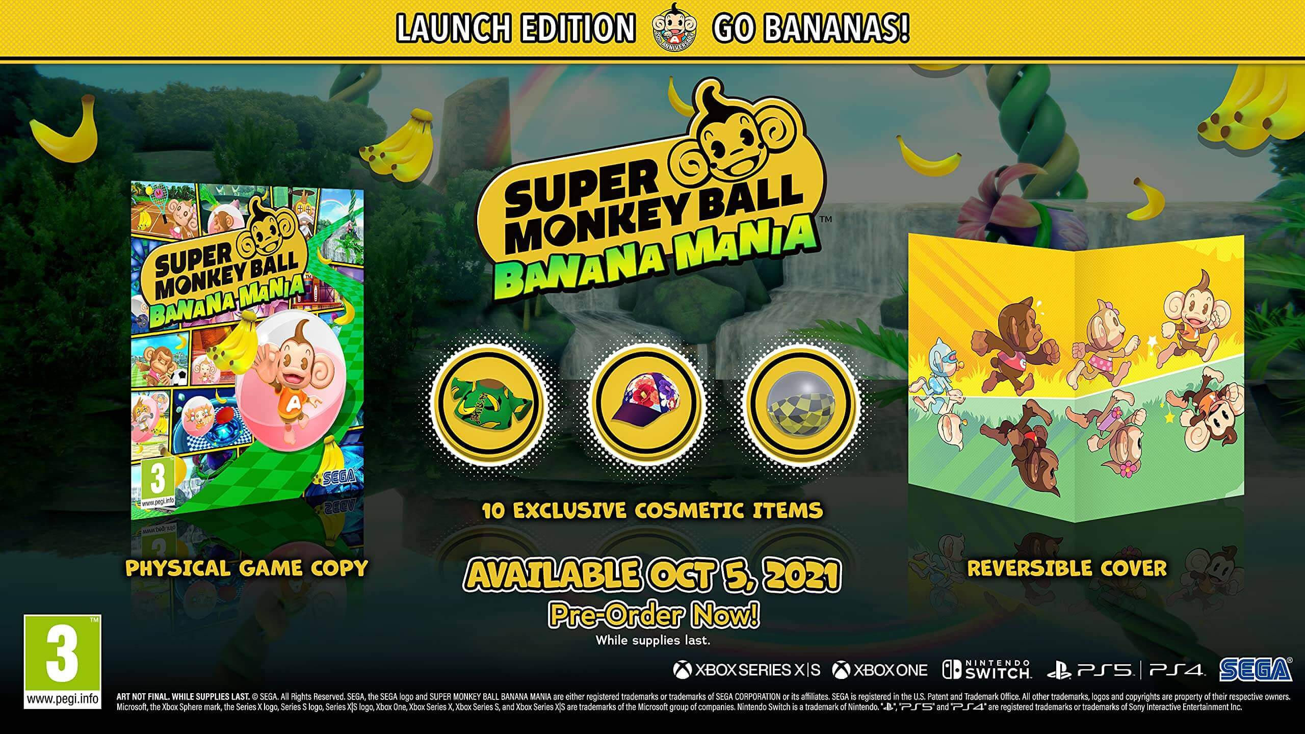 GameRaid Video Game Super Monkey Ball Banana Nintendo Switch