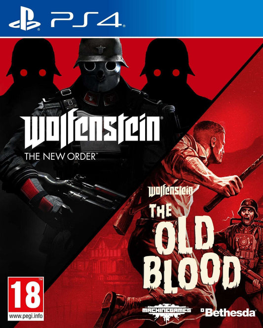 GameRaid Video Game Wolfenstein The New Order and The Old Blood Double Pack PS4
