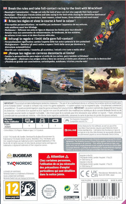 GameRaid Video Game Wreckfest (Nintendo Switch)