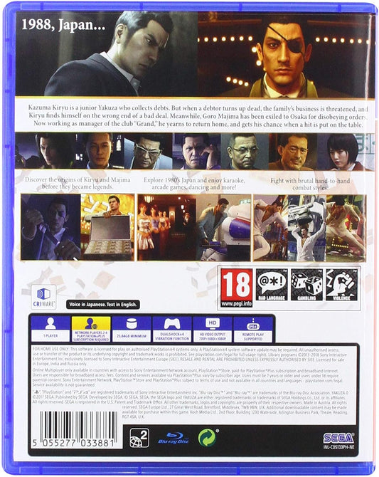 GameRaid Video Game Yakuza 0 Zero PS4
