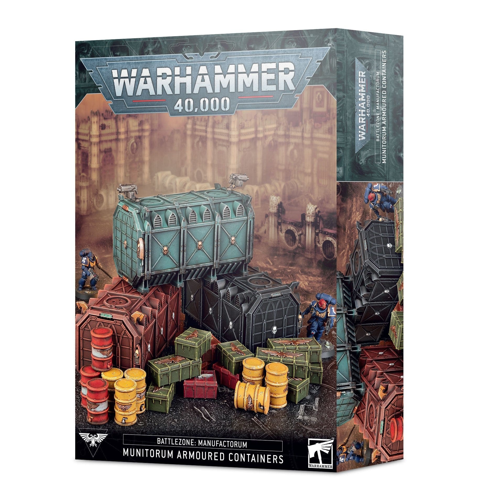 40k Scenery BATTLEZONE MANUFACTORUM: MUNITORUM ARMOURED CONTAINERS 5011921155132