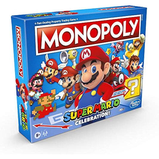 Jolof Store Board Games Monopoly Super Mario Celebration Edition Board Game for Super Mario Fans for Ages 8 and Up With Video Game Sound Effects, Multicolor