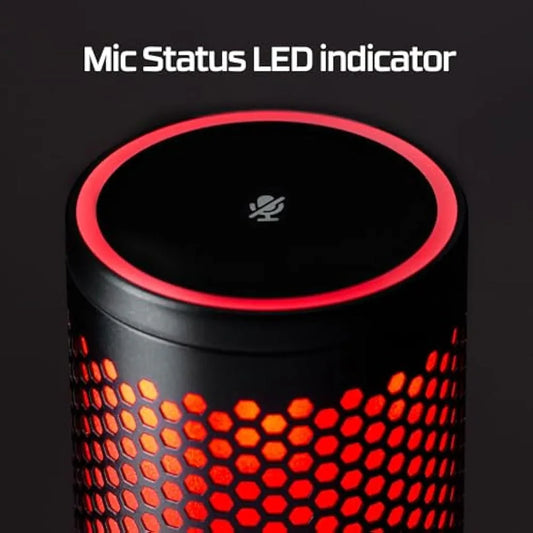 Jolof Store Computer Microphones HyperX Quadcast 2 USB Microphone for Gaming, Streaming and Podcasting | On-Board Controls | LED Lighting | Quick Release Shock Mount | Built-in Arm/Stand Mount | PC, Mac, PS5, PS4 | USB-C | Black