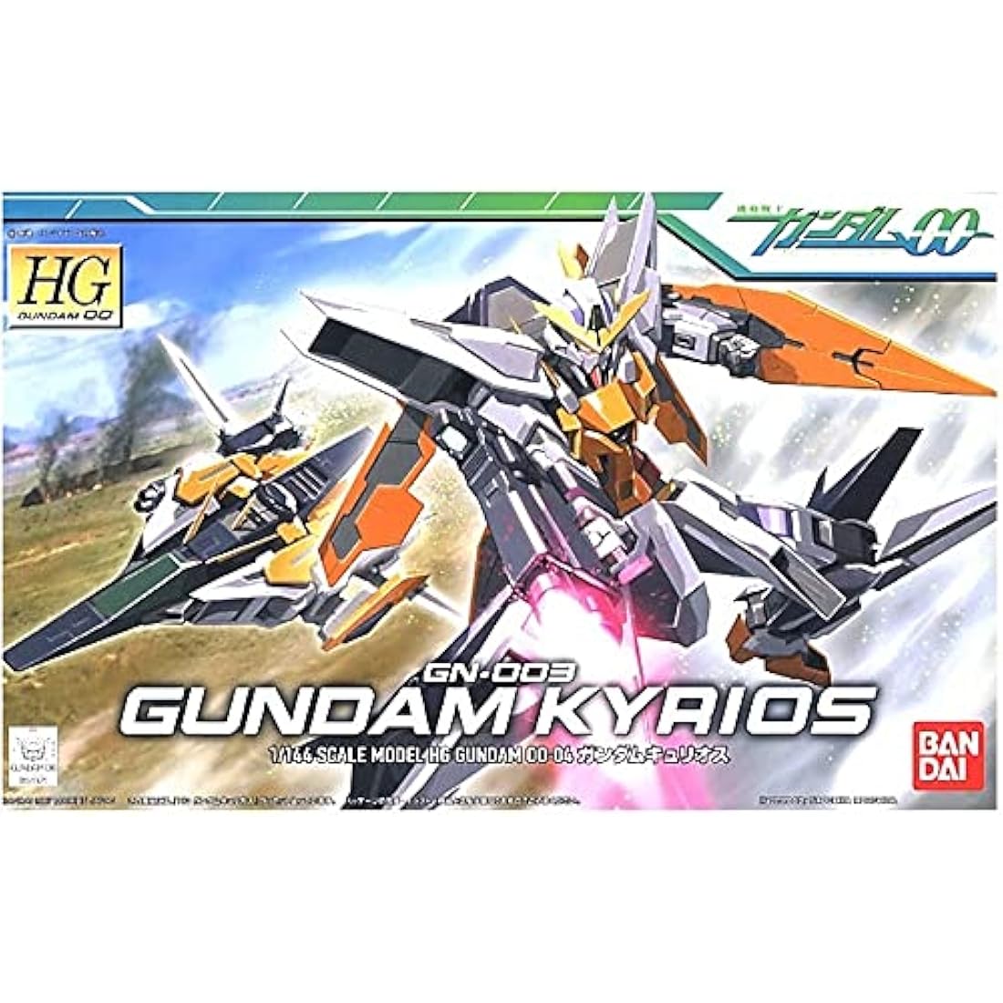 Jolof Store Figures BANDAI SPIRITS Gundam - HG 1/144 00 GN-003 Gundam Kyrios - Model Kit, Blue and Silver