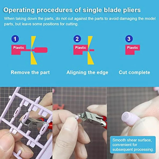 Jolof Store Model Building Tools stedi 5-inch Model Nipper, with Ultra-Thin Single-Edge and Blade Case Plastic Model Tools for Gundam Repairing Plastic Model and Fixing, Blue…