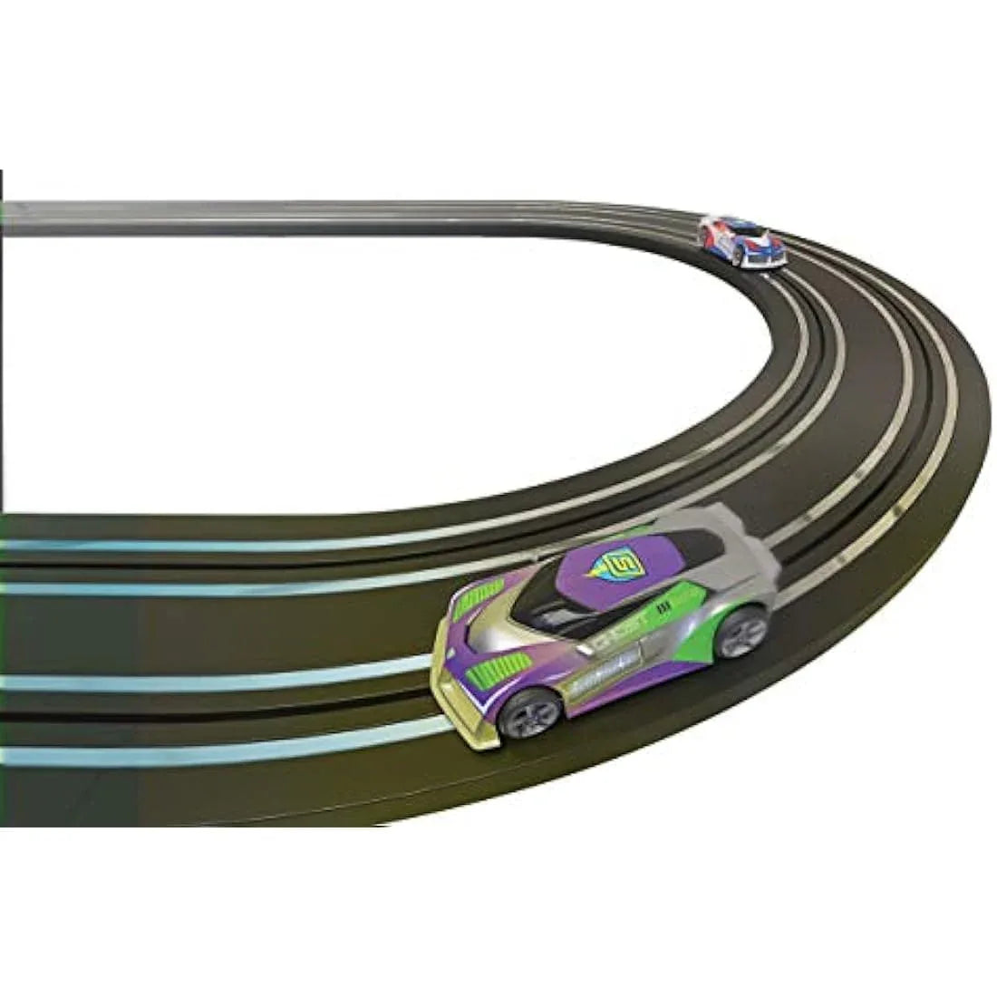 Jolof Store Race Tracks Micro Scalextric Track Extension Pack - Straights and Curves - Extend Your Layout by 148cm, Includes 6x 150mm Straights & 4x 45 Degree Curves, Micro Scalextric Accessories
