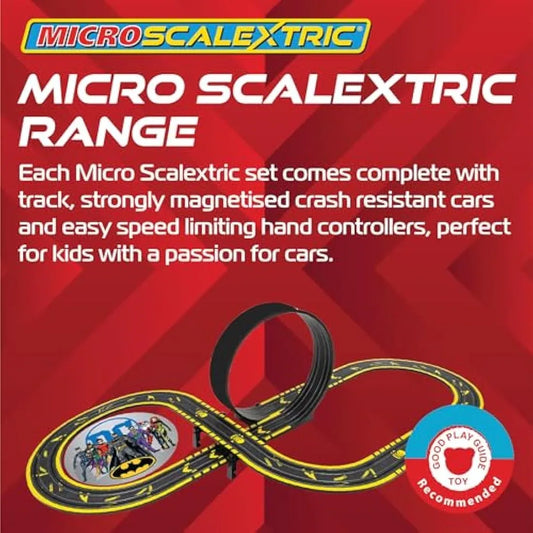 Jolof Store Race Tracks Scalextric Micro Car Race Track Sets for Kids Age 4+ - Batman vs Joker Themed Construction Set, Battery Powered Racing, Slot Cars Kids' Play Vehicles - Mini Toy Tracks for Boys