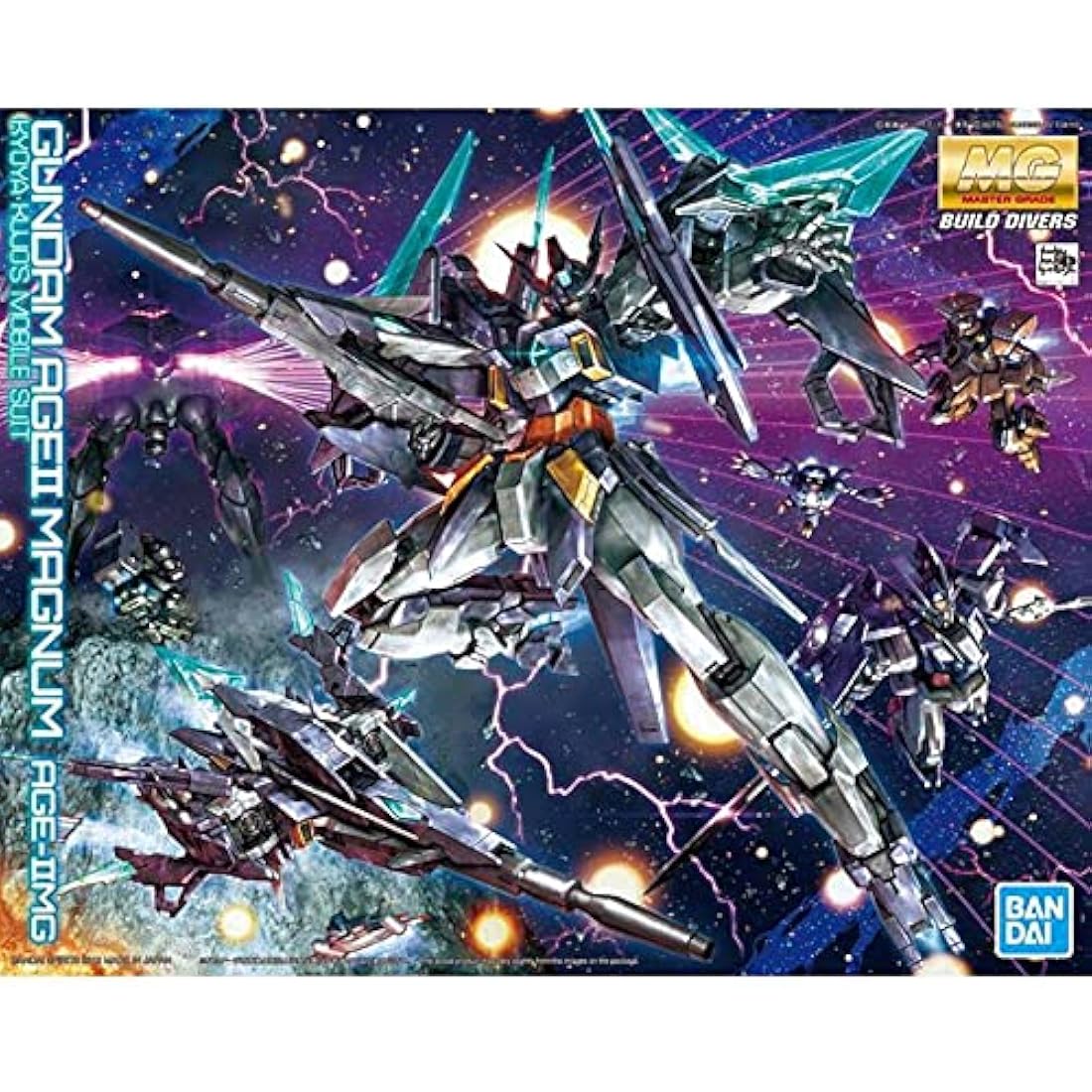 Jolof Store Robot Kits GUNDAM - MG 1/100 AGE-IIMG Age II Magnum Gundam - Model Kit, Bandai MG