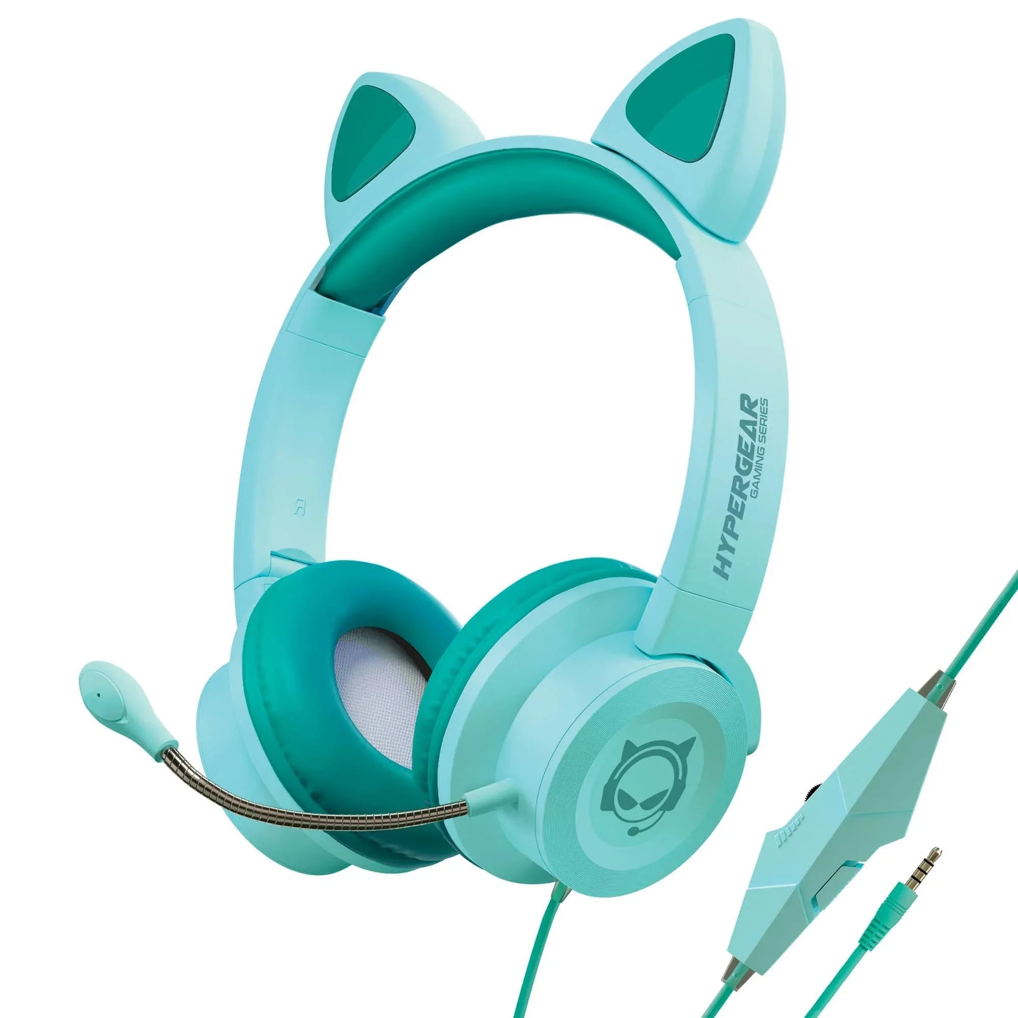 JupiterGear Home headset Teal HyperGear Kombat Kitty Gaming Headset