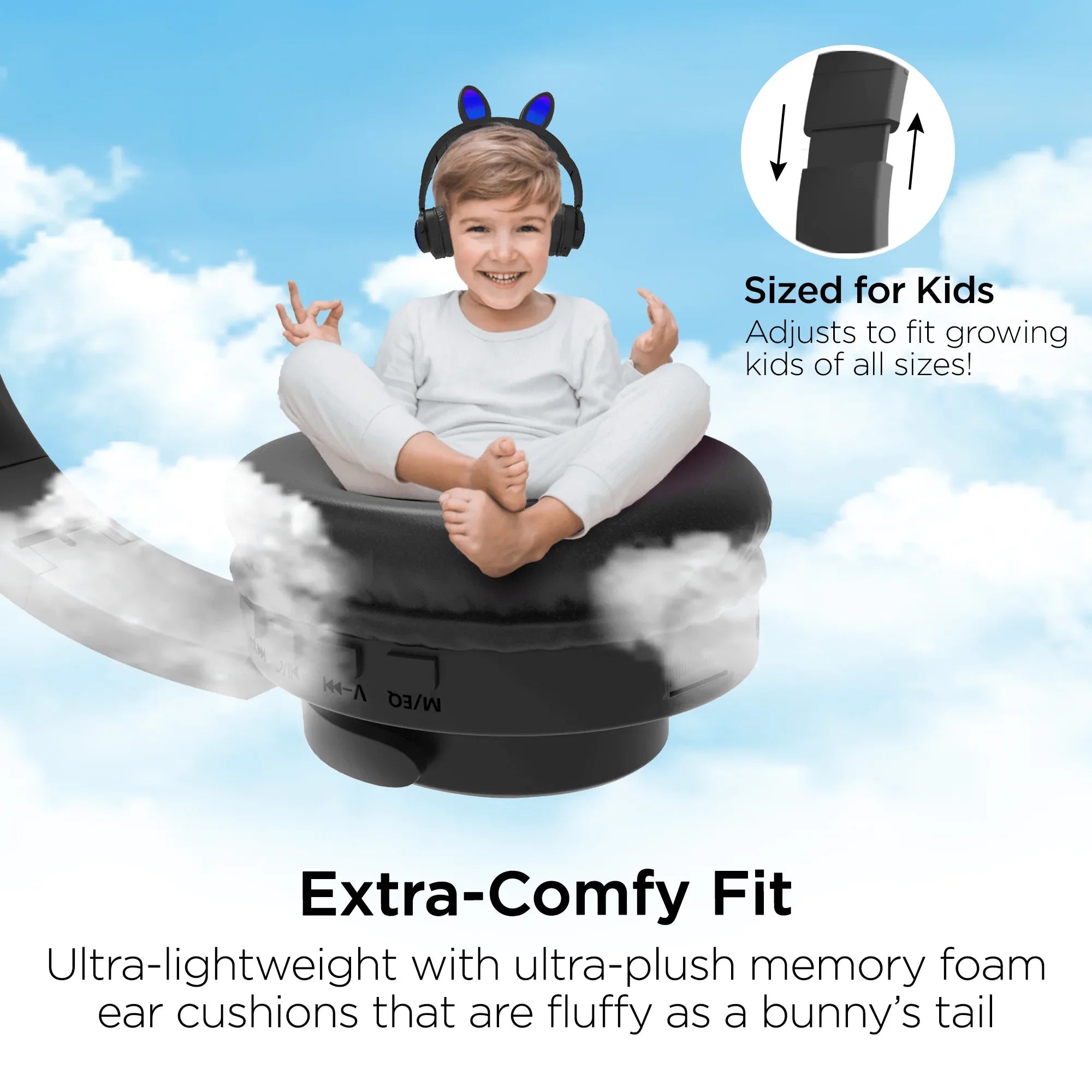 JupiterGear Home HyperGear Bunny Tracks Wireless Light-Up Headphones