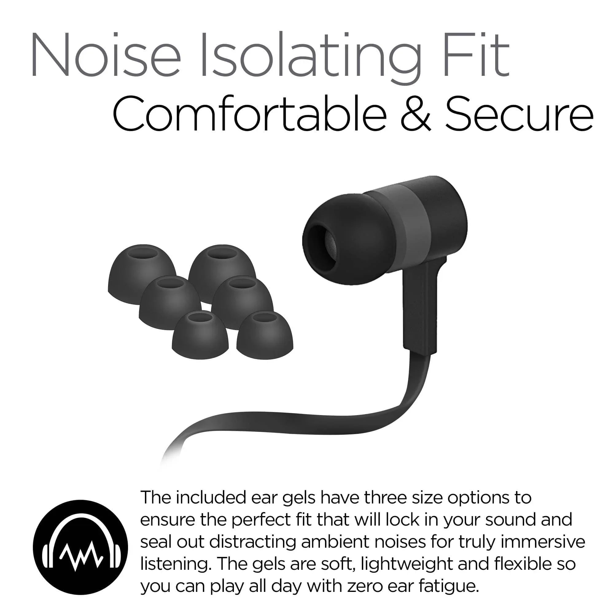 JupiterGear Home HyperGear Low Ryder Earphones with Mic 3.5mm