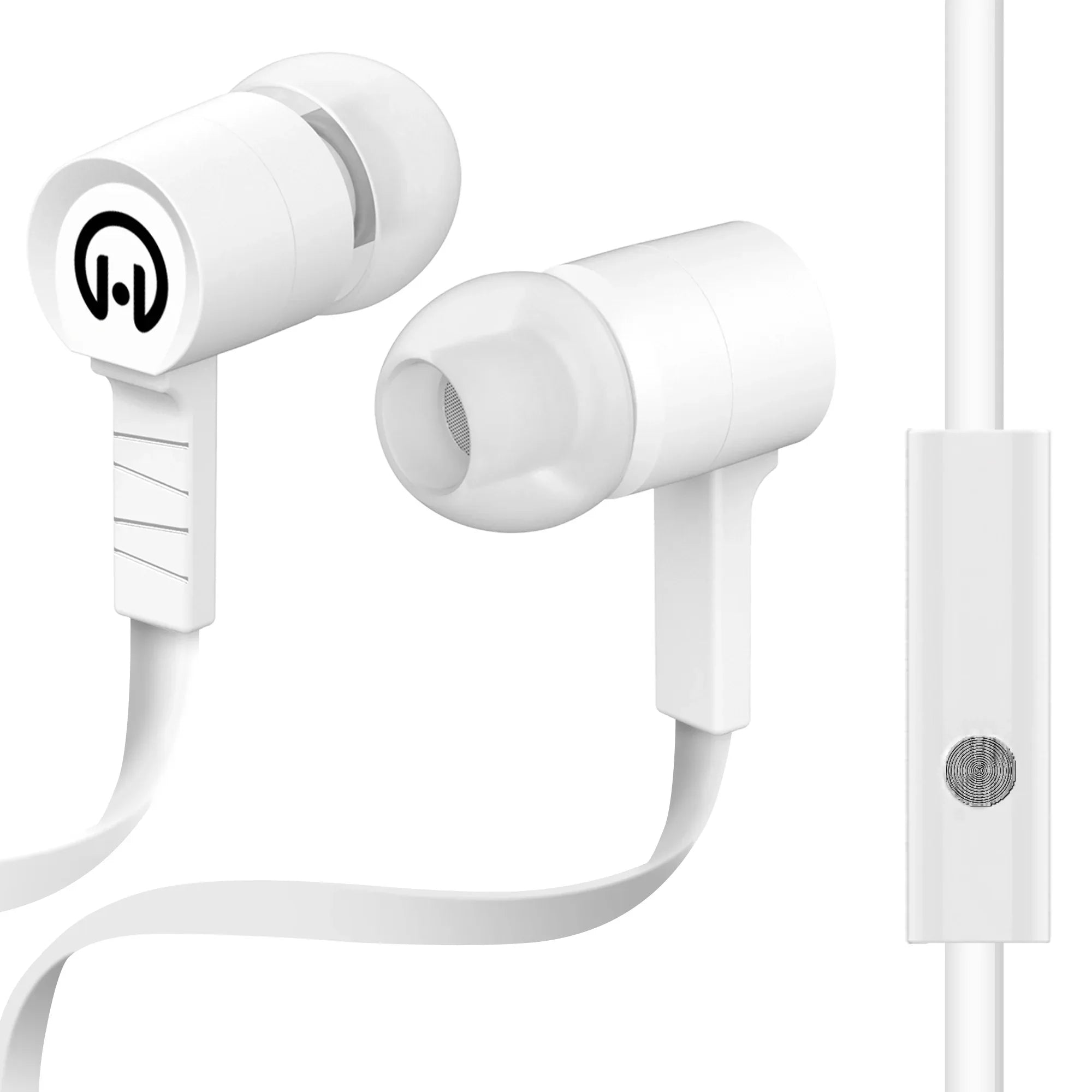 JupiterGear Home White HyperGear Low Ryder Earphones with Mic 3.5mm
