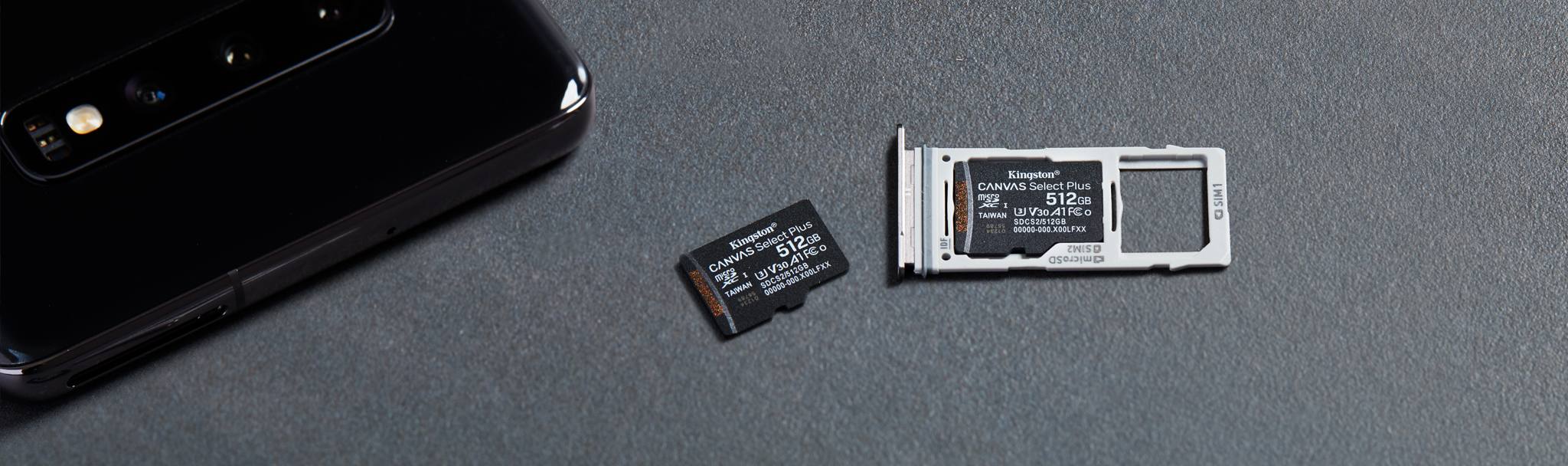 Kingston Canvas Select Plus Micro SD Card with SD Adapter, Class 10 up to 512 GB