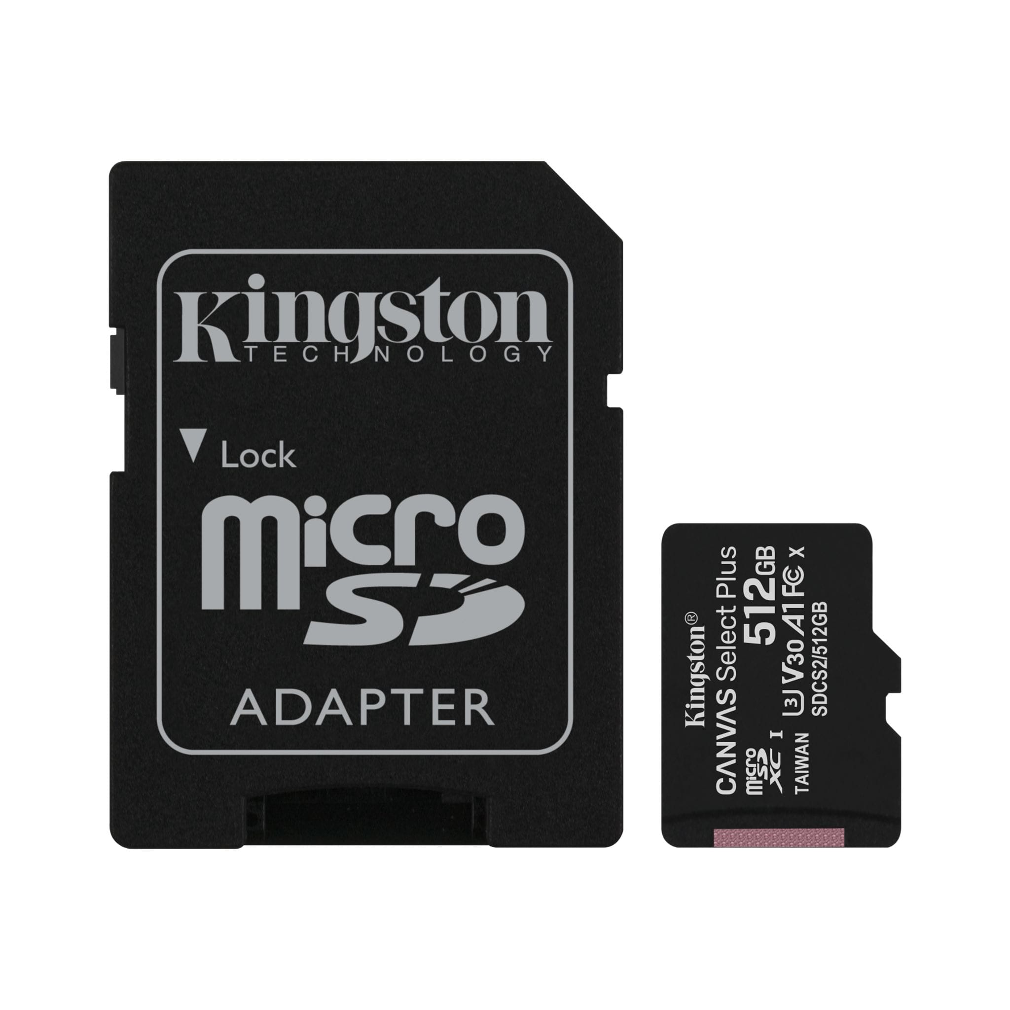 Kingston Canvas Select Plus Micro SD Card with SD Adapter, Class 10 up to 512 GB