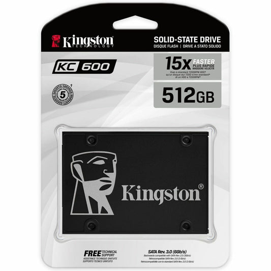 512 GB R/W 550/520 MB/s Kingston KC600 2.5" SSD with hardware-based self-encryption solution - 265GB to 1024GB 0740617300253