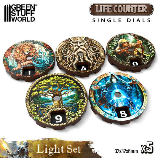 The Home Crafters Ltd. Game Counters Green Stuff World: MTG Life Counter Dials - 5pc