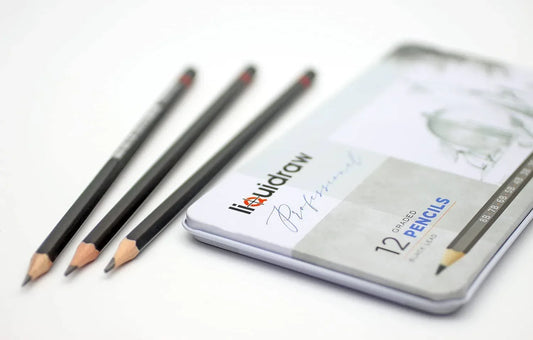 Liquidraw Liquidraw Drawing Pencils Set of 12, Graded Pencils For Artists, Sketching, Art, Sketch (8B-2H) Graphite Hard & Soft Pencil Set