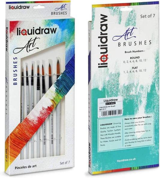 Liquidraw Paint Brush Round Liquidraw Paint Brushes Set Art Brushes For Acrylic, Oil & Watercolour Painting Palette Professional Artist Quality