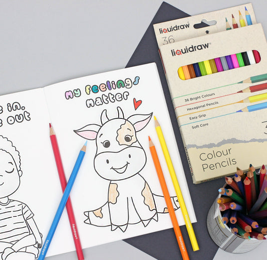 Liquidraw Pencil Liquidraw 36 Adult Colouring Pencils, Premium Art Coloured Drawing Pencils for Adults and Professionals