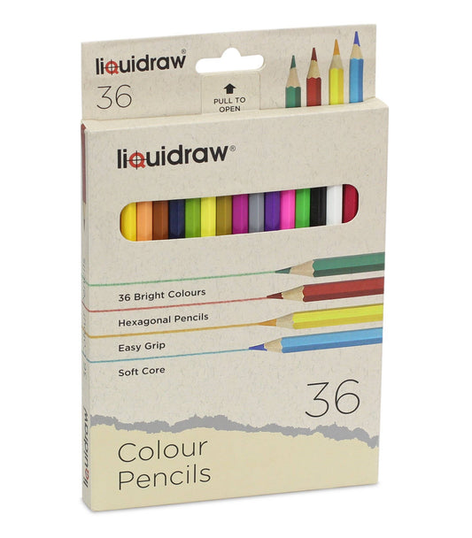 Liquidraw Pencil Liquidraw 36 Adult Colouring Pencils, Premium Art Coloured Drawing Pencils for Adults and Professionals