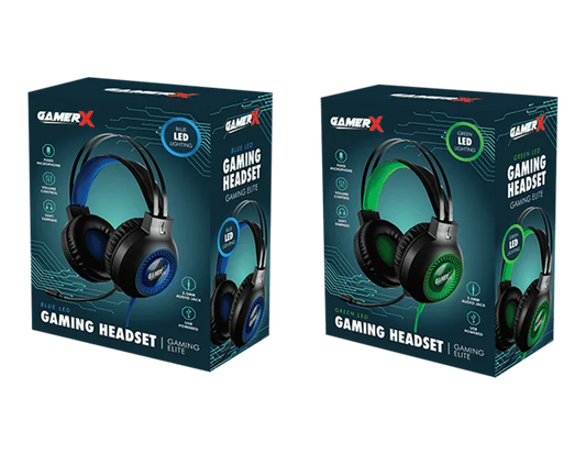 LMT-UK headset Green LED Gaming Headset - 5056283862137