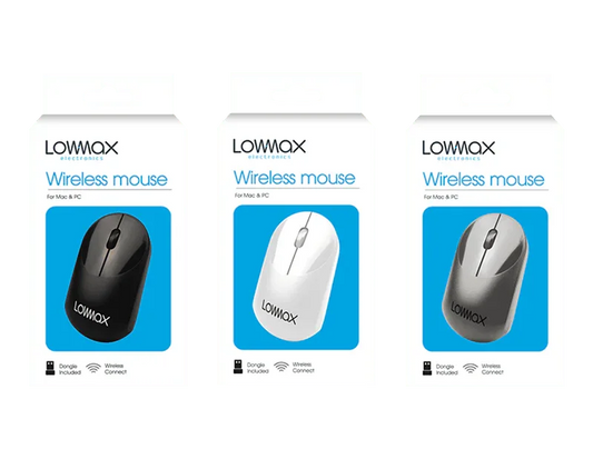 LMT-UK Mice Black Wireless Computer Mouse - 5056283865312