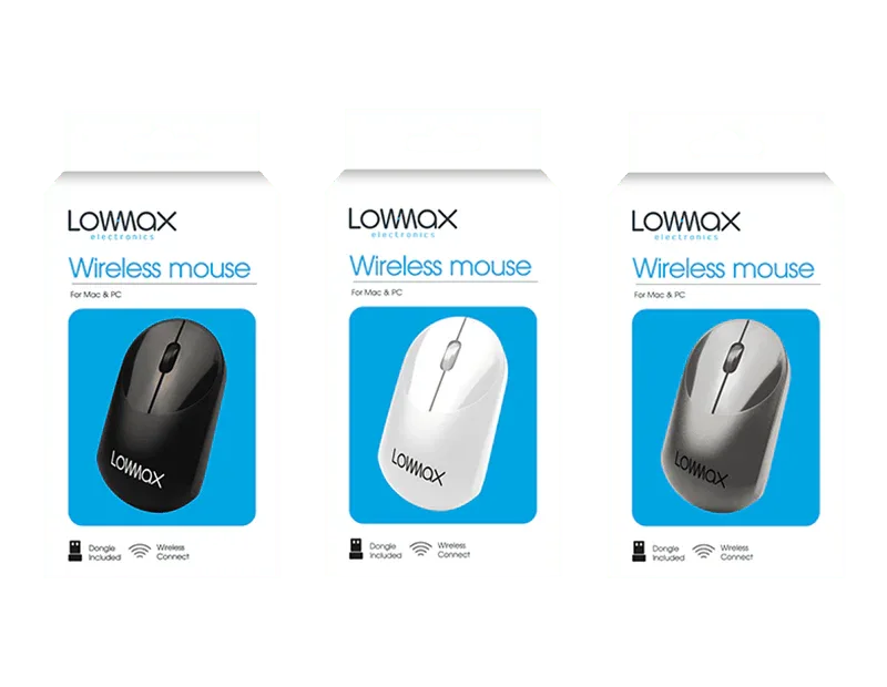 LMT-UK Mice Black Wireless Computer Mouse - 5056283865312