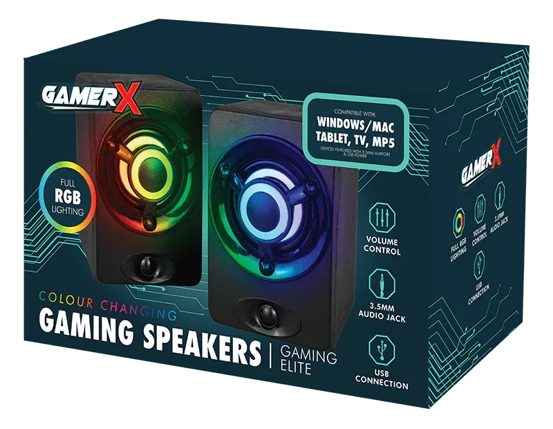 LMT-UK speakers LED Gaming Speakers - 5056283861406