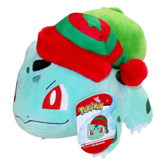 Loaded Dice Plush Pokémon Plush Figure Winter Bulbasaur with Christmas Hat 20 cm